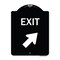 Signmission Exit Exit with Right Arrow Heavy-Gauge Aluminum Architectural Sign, 24" H, 18" L, BW-1824-24031 A-DES-BW-1824-24031 - alternate 1
